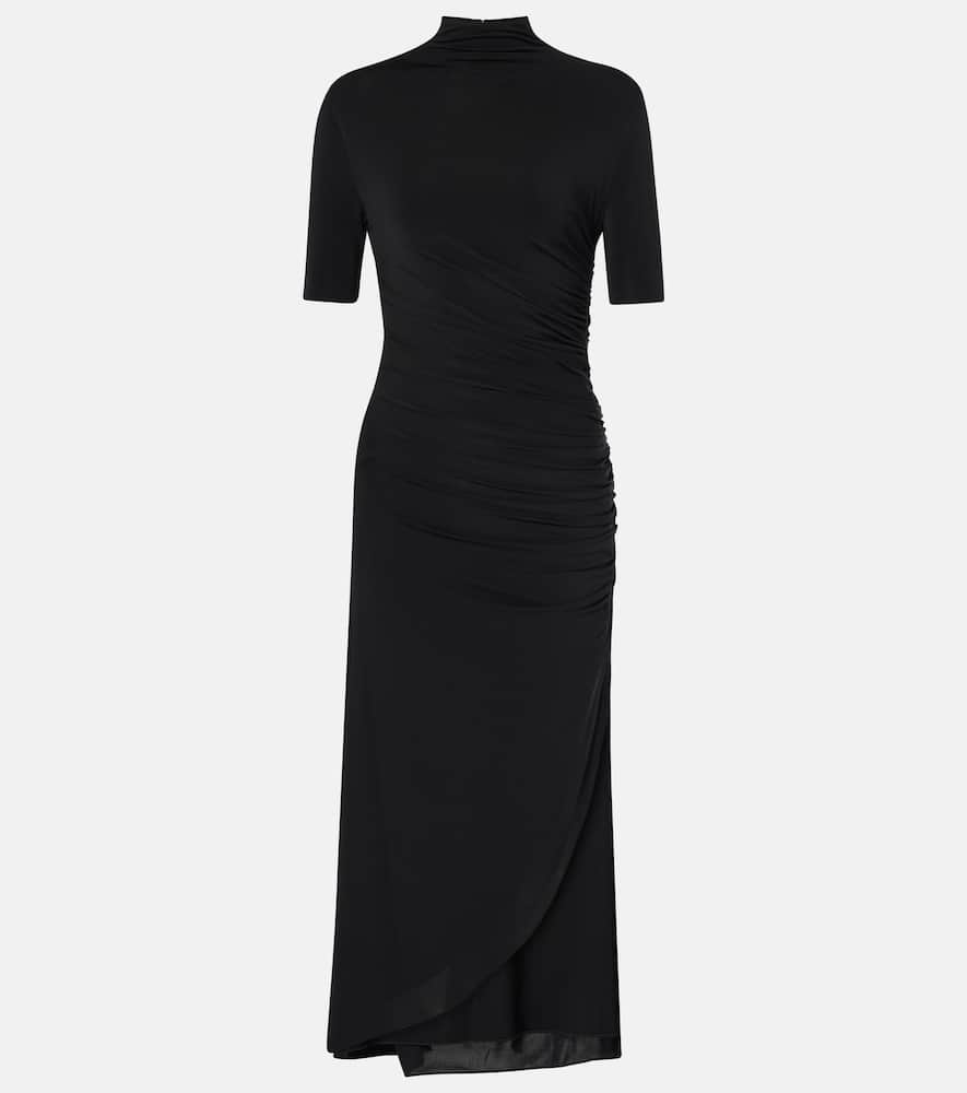 Alaia Draped asymmetric midi dress