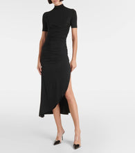 Alaia Draped asymmetric midi dress