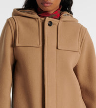 Burberry Faux fur-trimmed wool coat