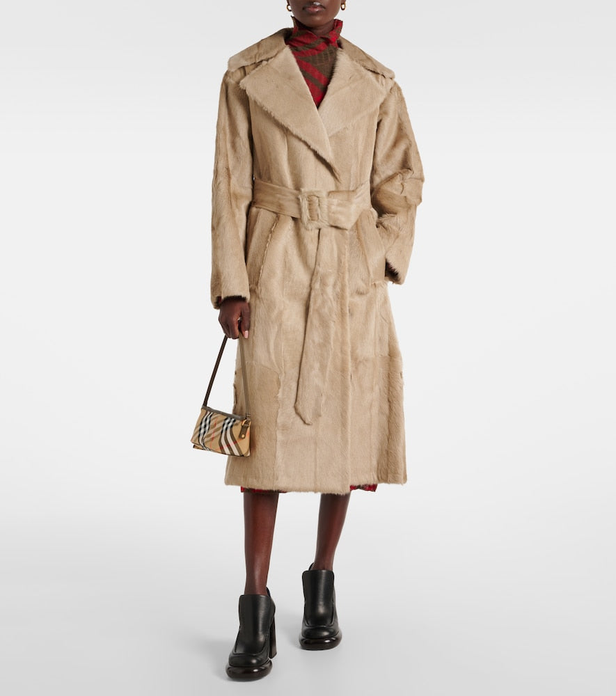 Burberry Shearling trench coat