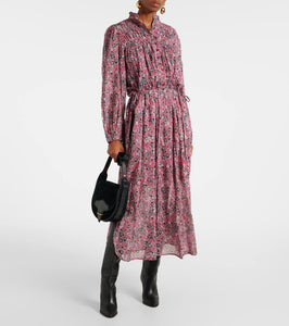 Marant Etoile Dalida printed cotton voile midi dress