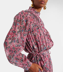 Marant Etoile Dalida printed cotton voile midi dress