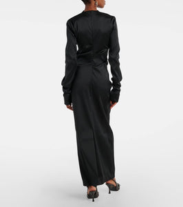 Acne Studios Draped twill gown