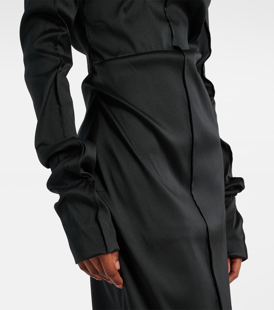 Acne Studios Draped twill gown
