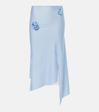 Coperni Floral-appliqu√É¬© asymmetric midi skirt - Coperni 花卉贴花不对称中长裙