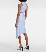Coperni Floral-appliqu√É¬© asymmetric midi skirt