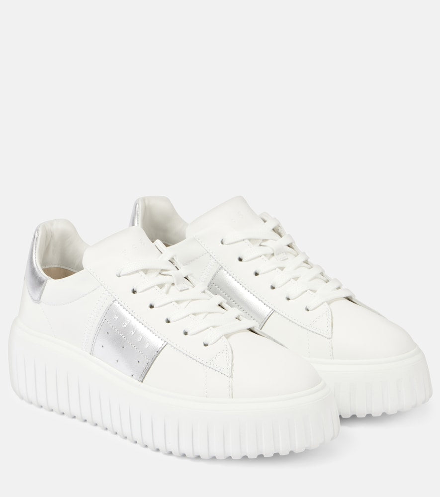 Hogan H-Stripes leather platform sneakers - Hogan H-Stripes 皮革厚底运动鞋