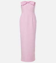 The New Arrivals Ilkyaz Ozel Bow-detail strapless crêpe gown