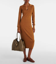 Tod's Ribbed-knit silk and cotton polo dress