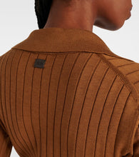 Tod's Ribbed-knit silk and cotton polo dress