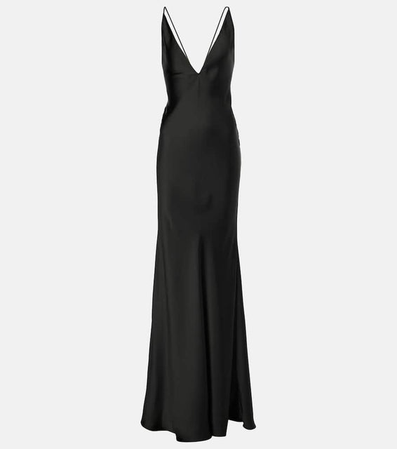 The New Arrivals Ilkyaz Ozel Open-back satin gown