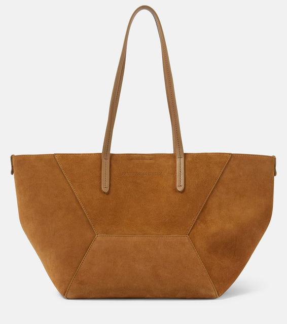 Brunello Cucinelli Large suede tote bag. Shop Brunello Cucinelli Tote Bags for women now.