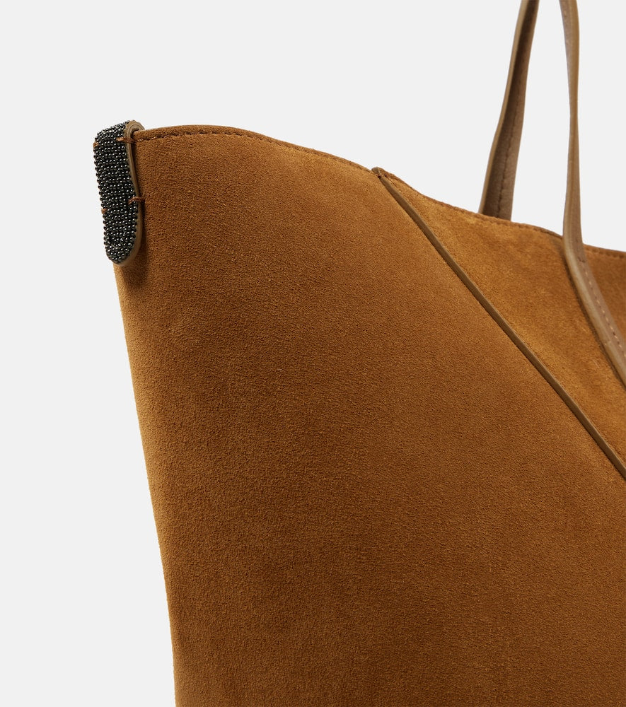 Brunello Cucinelli Large suede tote bag