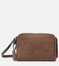 Brunello Cucinelli Small suede crossbody bag. Shop Brunello Cucinelli Crossbody Bags for women now.