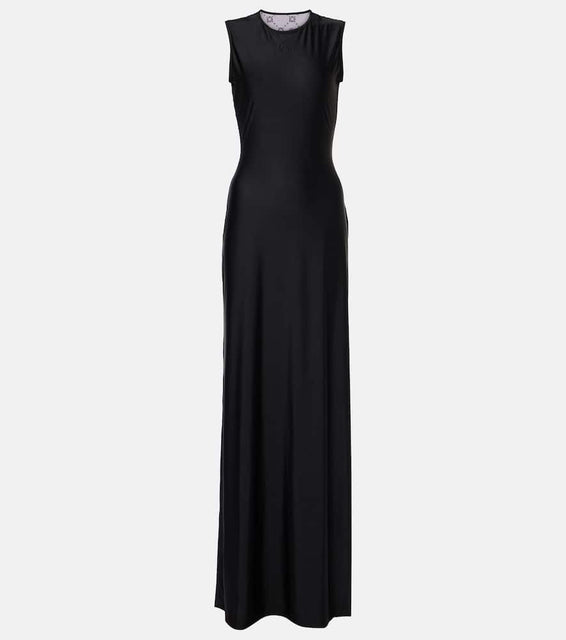 Marine Serre Draped jersey maxi dress