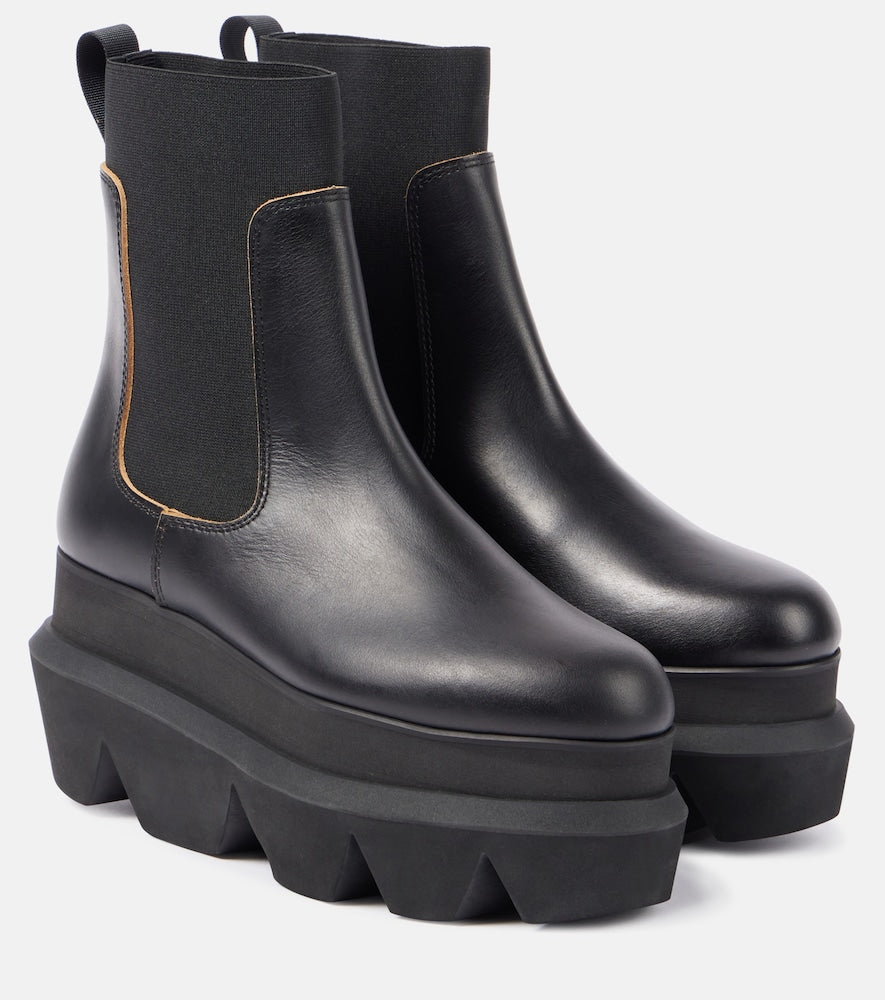 Sacai Leather Chelsea boots - Sacai 皮革切尔西靴