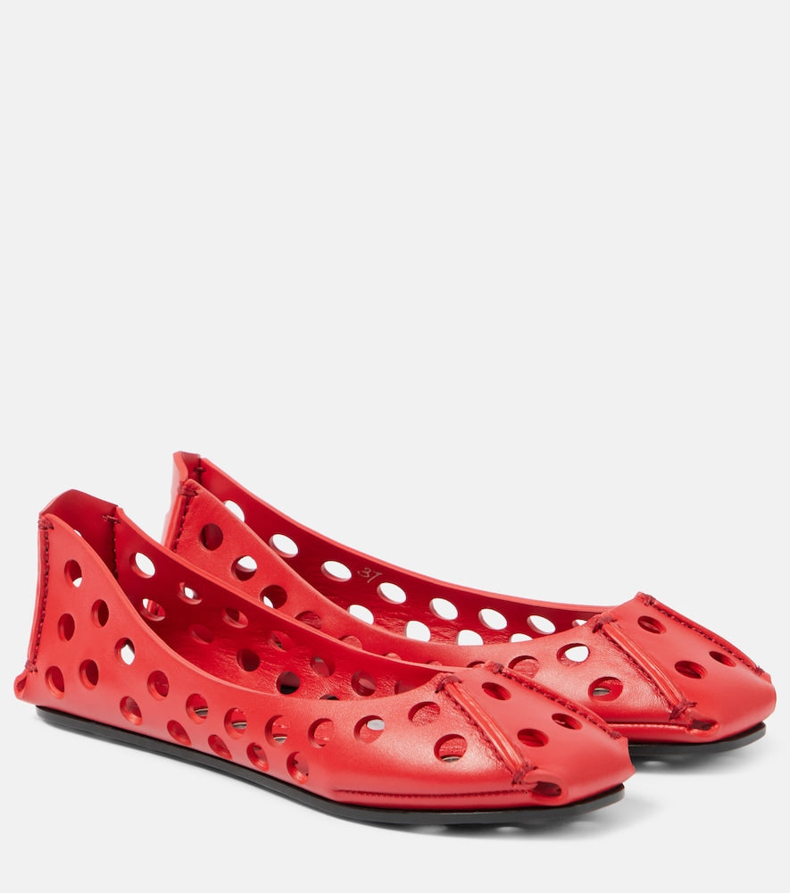 Alaia Leather ballet flats - Alaia 皮革芭蕾平底鞋