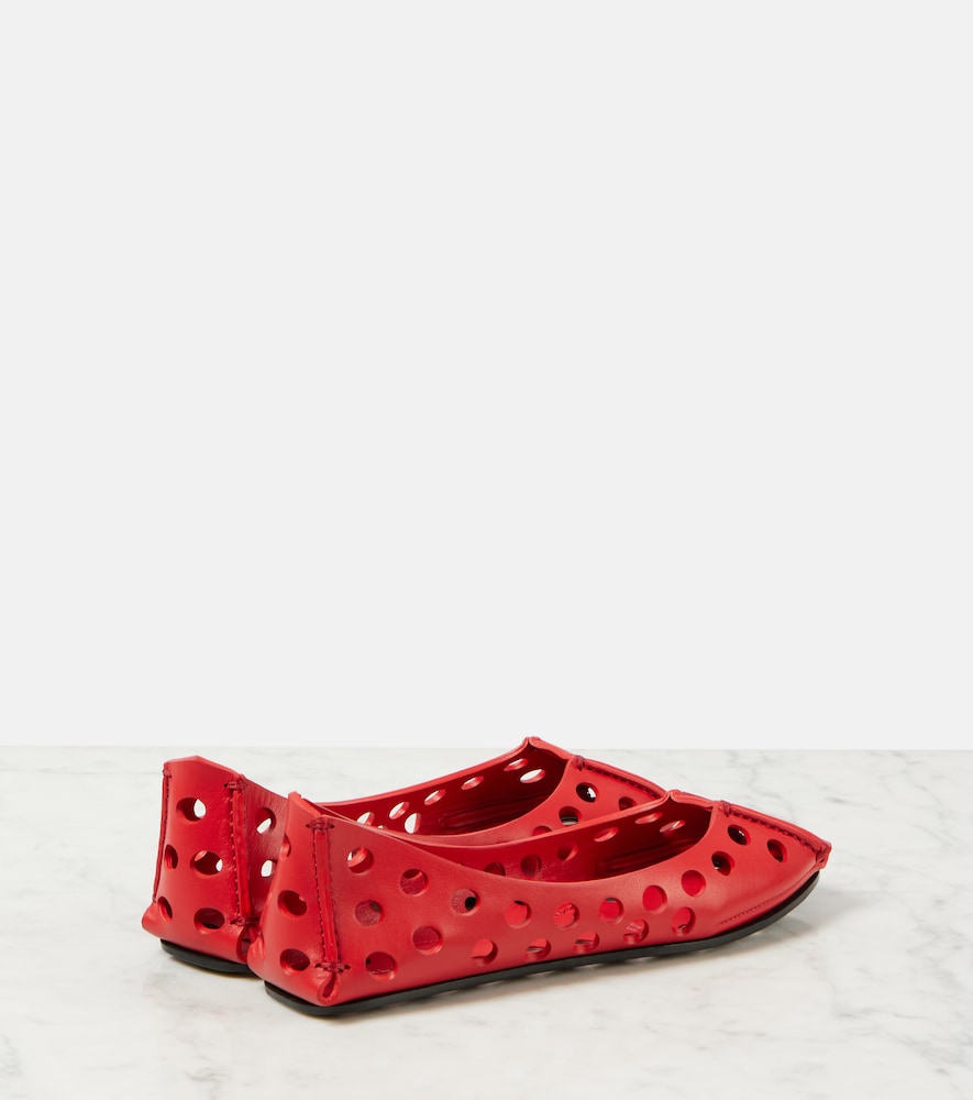 Alaia Leather ballet flats