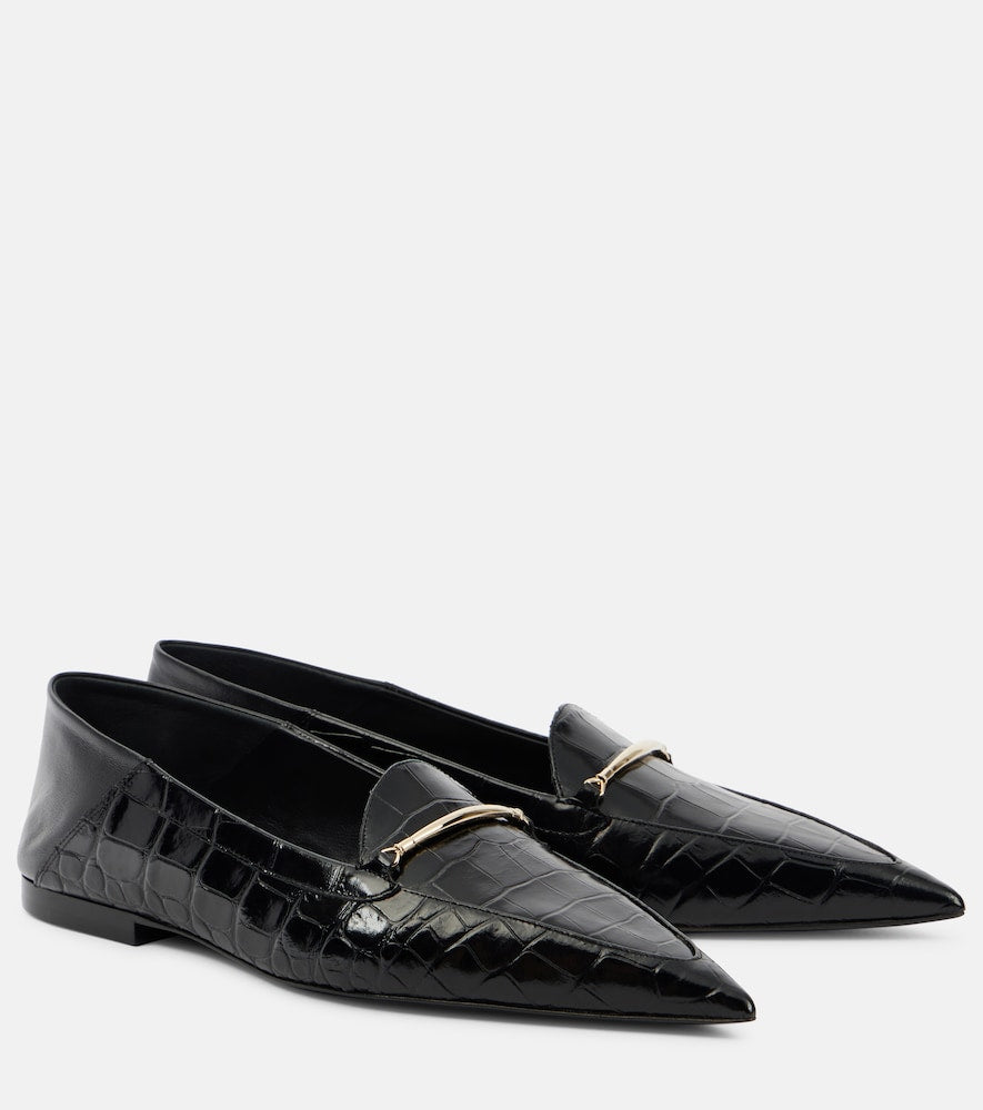 Victoria Beckham Morsetto croc-effect leather loafers - Victoria Beckham Morsetto 鳄鱼纹皮革乐福鞋