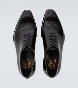 George Cleverley Merlin patent leather Oxford shoes