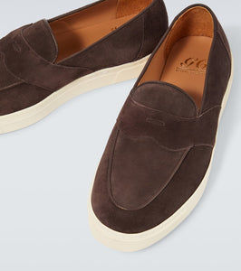 George Cleverley Joey II suede penny loafers