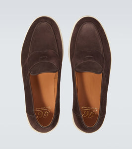 George Cleverley Joey II suede penny loafers
