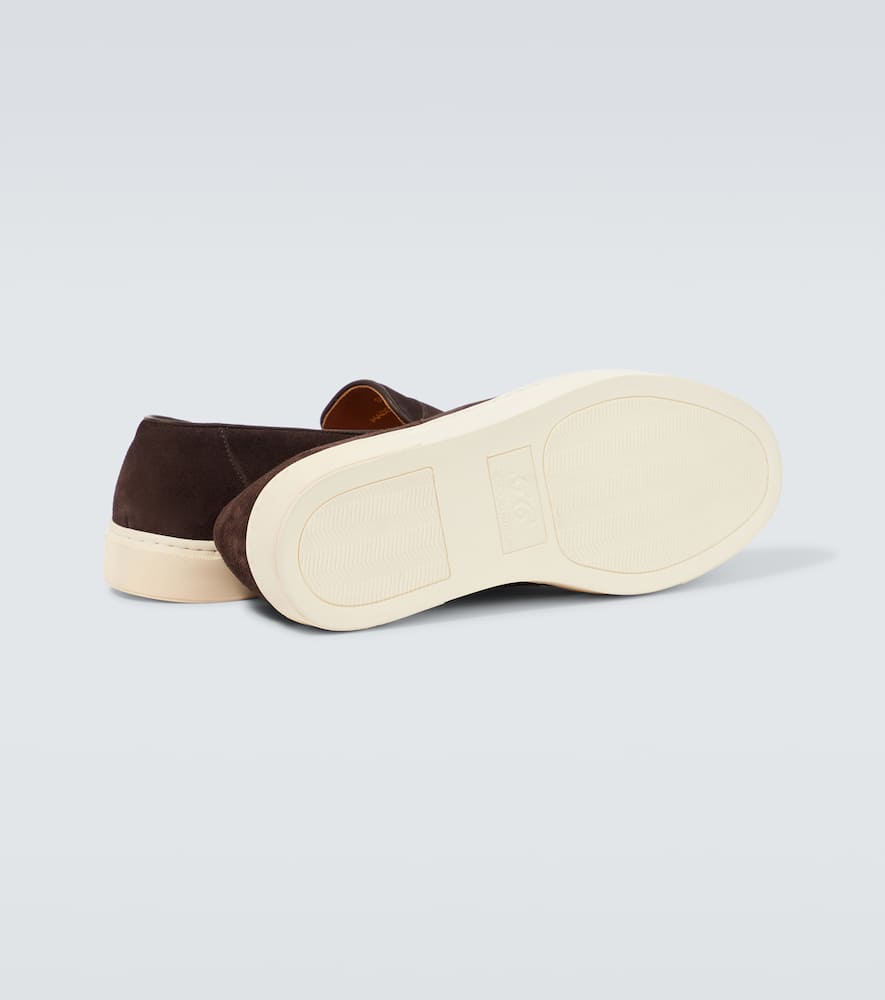 George Cleverley Joey II suede penny loafers