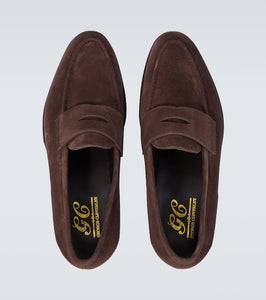 George Cleverley Bradley II suede penny loafers