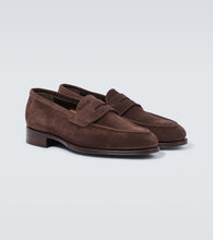 George Cleverley Bradley II suede penny loafers