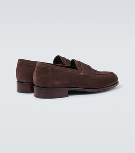 George Cleverley Bradley II suede penny loafers