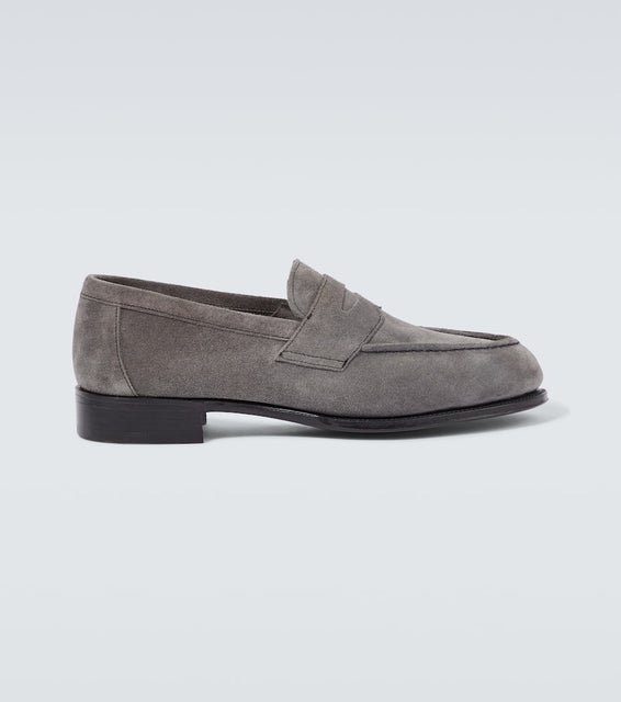 George Cleverley Cannes suede penny loafers