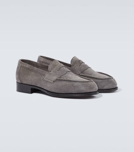 George Cleverley Cannes suede penny loafers