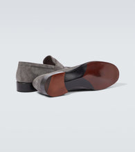 George Cleverley Cannes suede penny loafers