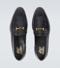 George Cleverley Colony croc-effect leather loafers