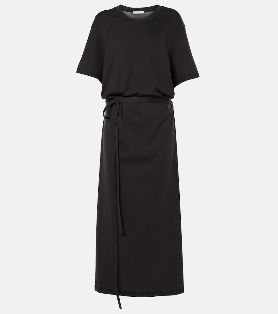 Lemaire Belted cotton jersey midi dress. Lemaire 系带棉质针织中长连衣裙