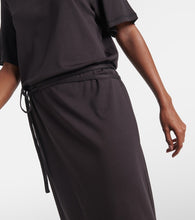 Lemaire Belted cotton jersey midi dress