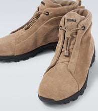 Zegna Triple Stitch suede high-top sneakers