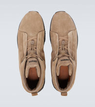 Zegna Triple Stitch suede high-top sneakers