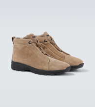 Zegna Triple Stitch suede high-top sneakers