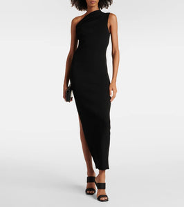 Rick Owens One-shoulder jersey maxi dress