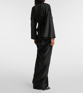 Rick Owens Satin wrap gown