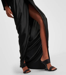 Rick Owens Satin wrap gown