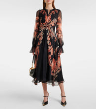 Etro Floral silk midi dress