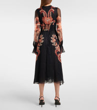Etro Floral silk midi dress