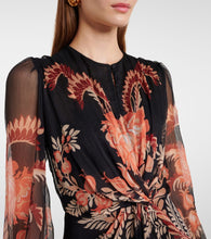 Etro Floral silk midi dress