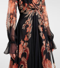 Etro Floral silk midi dress