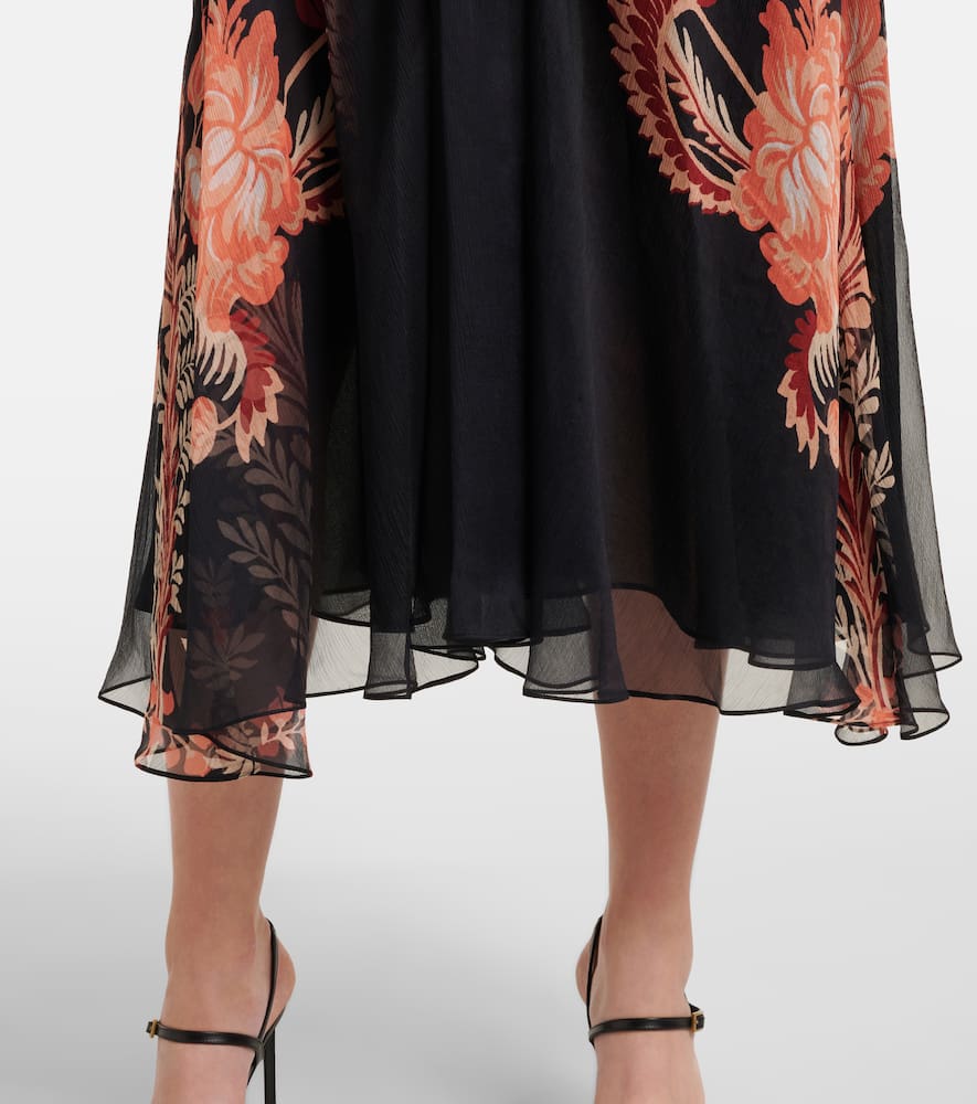 Etro Floral silk midi dress