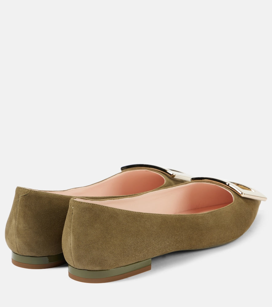 Roger Vivier Gommettine Ball suede ballet flats