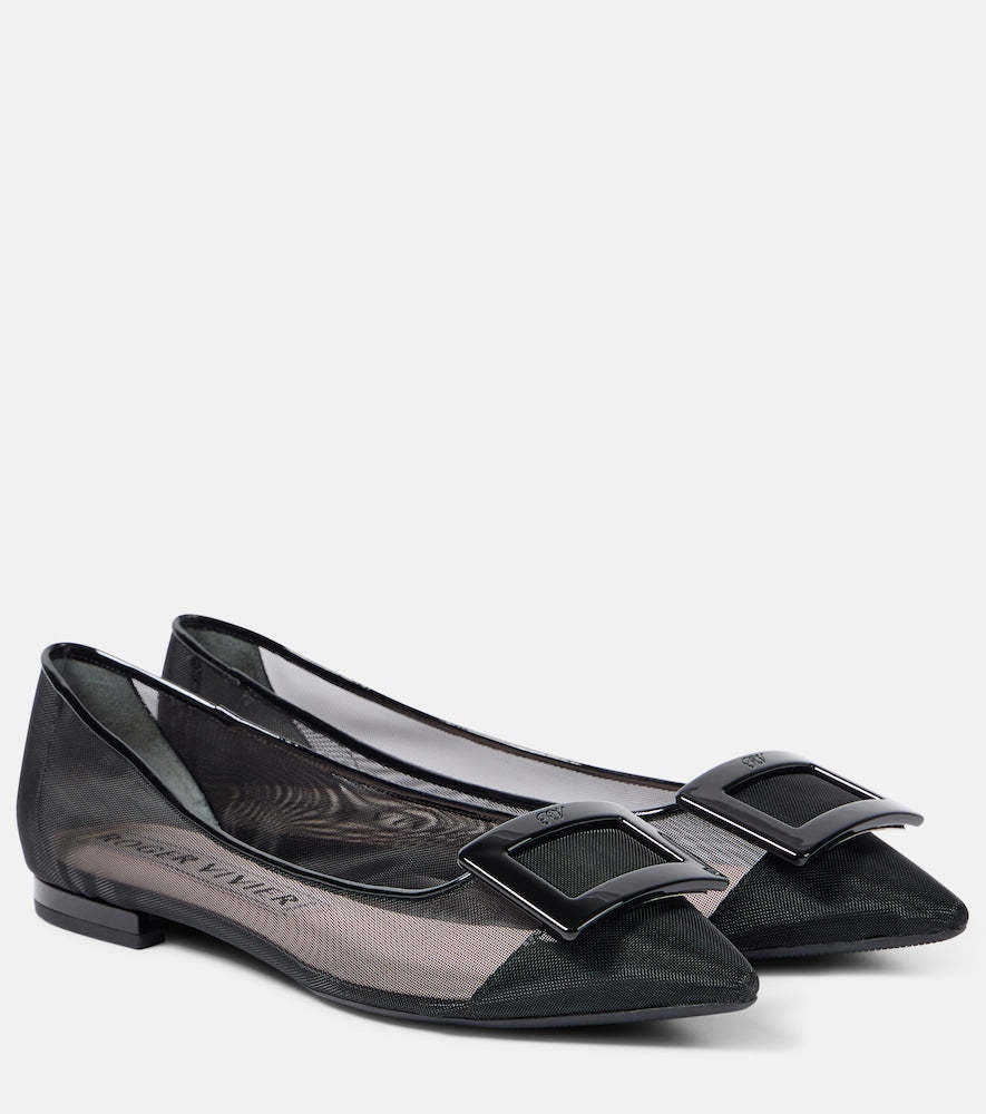Roger Vivier Gommettine mesh ballet flats - Roger Vivier Gommettine 网布芭蕾平底鞋