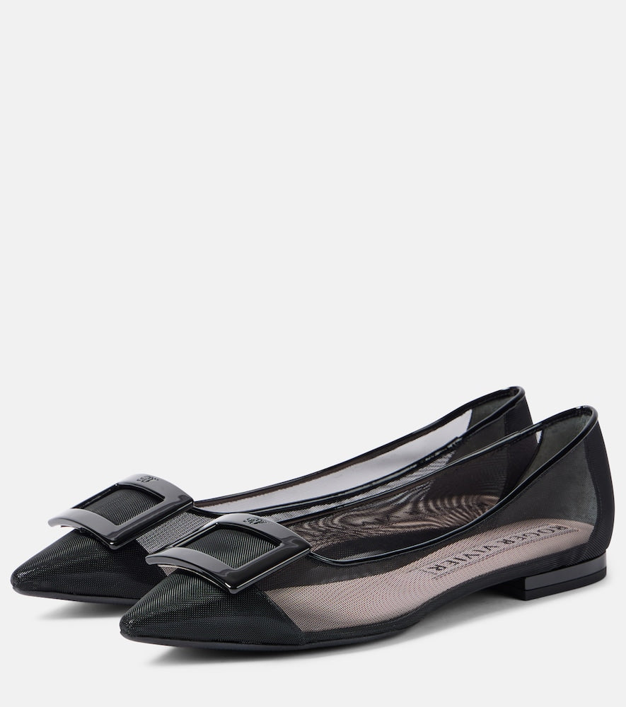 Roger Vivier Gommettine mesh ballet flats